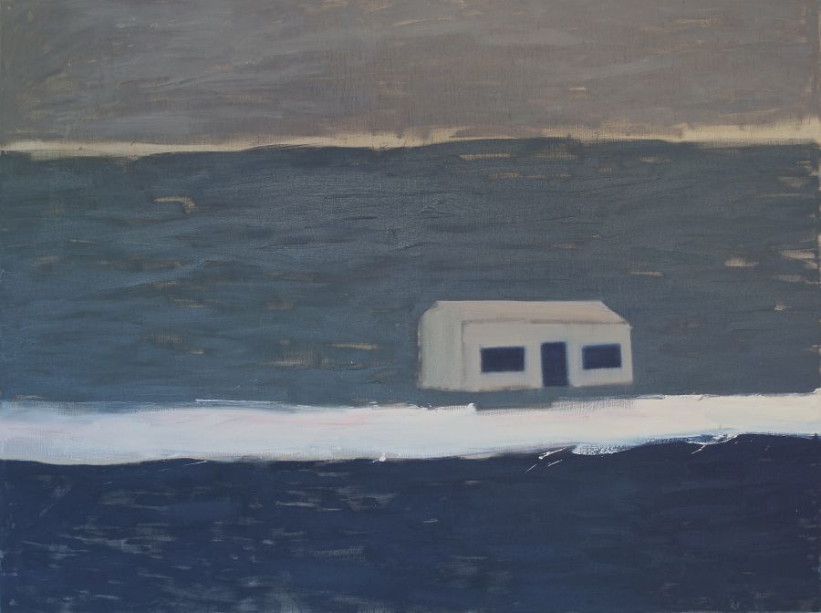 A shack on the seashore.