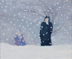 Two figures in a snowy landscape
