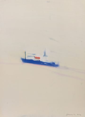 Boat in the snow.